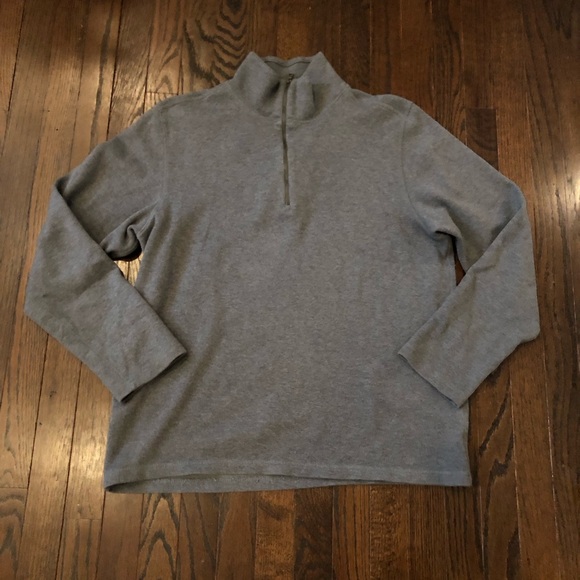 Banana Republic Other - Banana Republic Men’s L Dark Gray High-Collar 1/4 Zip Long-Sleeve Sweater - EUC!
